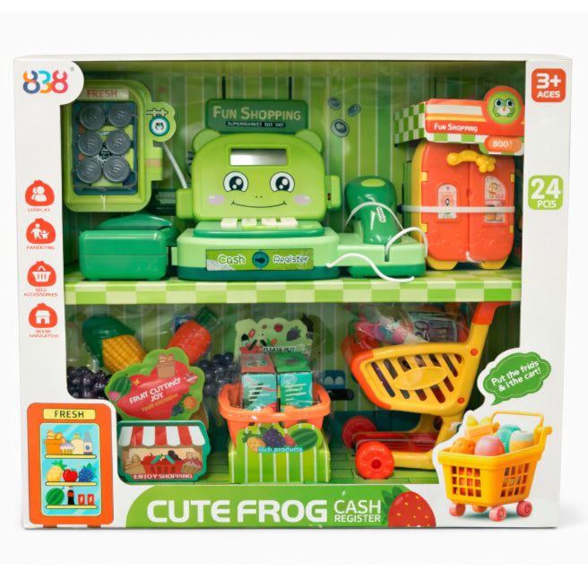 Set de joacă „Casă de marcat cu produse” (cu efecte luminoase și sonore), verde, cod 952047