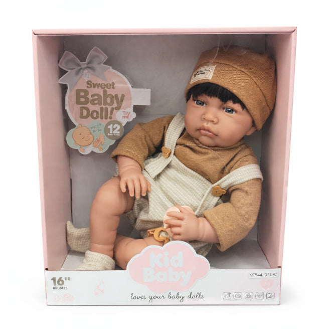 Păpușă-bebeluș Kiki Baby 40 cm din vinil, cod 952045