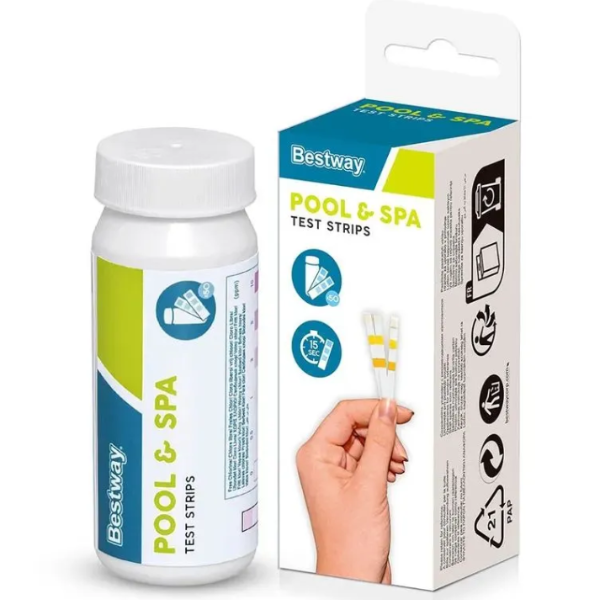 Bestway Benzi de testare apă 3 în 1 (clor, pH, alcalinitate totală) SKU: 58142BW