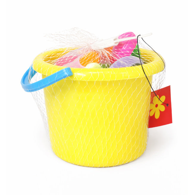 Set de nisip cu găletușă, galben, cod 990154