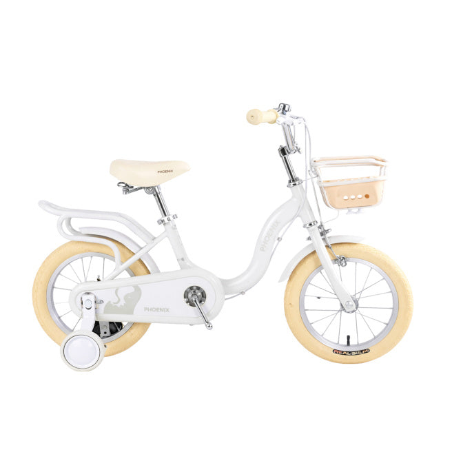 Bicicletă cu 4 roți, 14", albă cod 2357D, verde cod 2358D