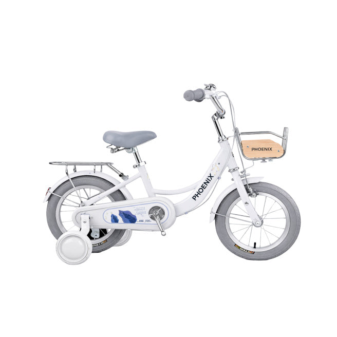 Bicicletă pentru copii cu 4 roți, 16 inci, albă cod 2356D, roz cod 2354D, violet cod 2355D