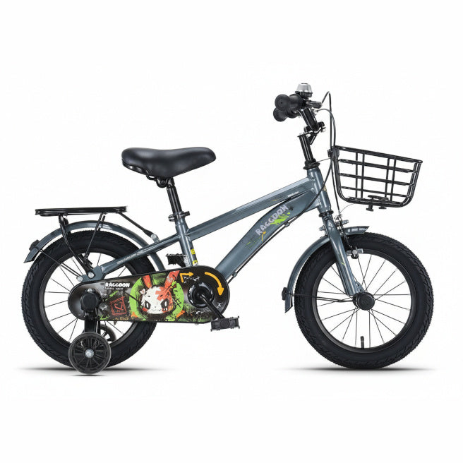 Bicicletă pentru copii cu 4 roți, 16 inch, verde cod 2233D, roșie cod 2232D