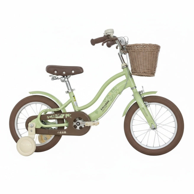 Bicicletă pentru copii cu 4 roți, 18 inch, verde, cod 2237D