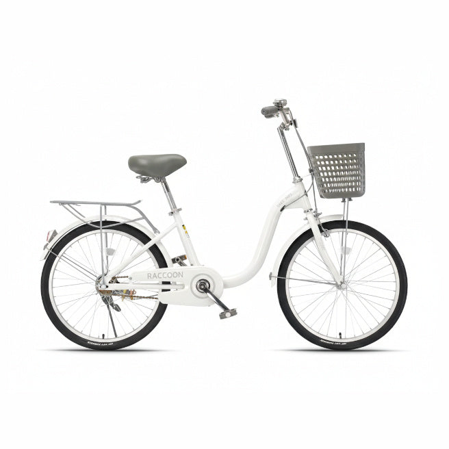 Bicicletă pentru copii cu 2 roți, 22 inch, albă, cod 2219D