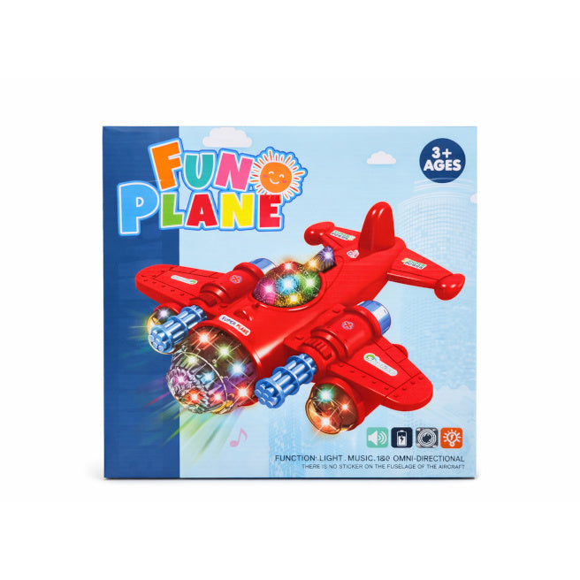 Самолет со светом и звуком, красный, код 962227