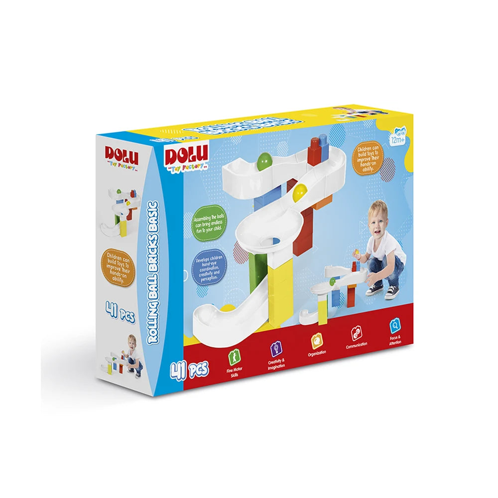 Set constructor cu pistă pentru bile – 40 piese, Dolu (5162)