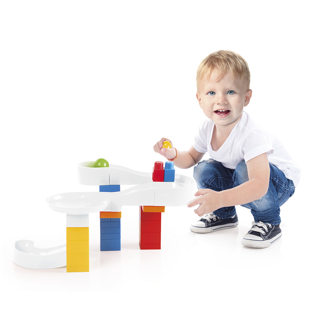 Set constructor cu pistă pentru bile – 40 piese, Dolu (5162)