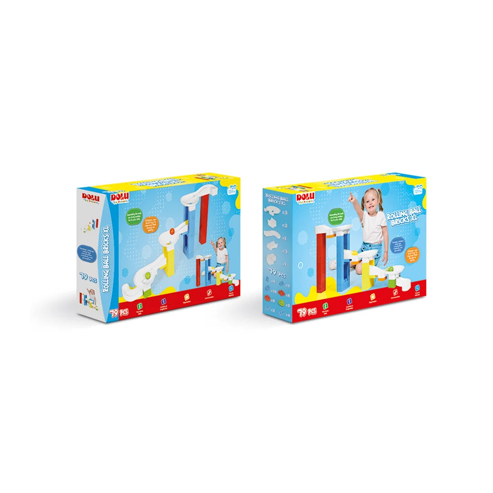 Set constructor cu pistă pentru bile XL, Dolu (5164) 79 piese