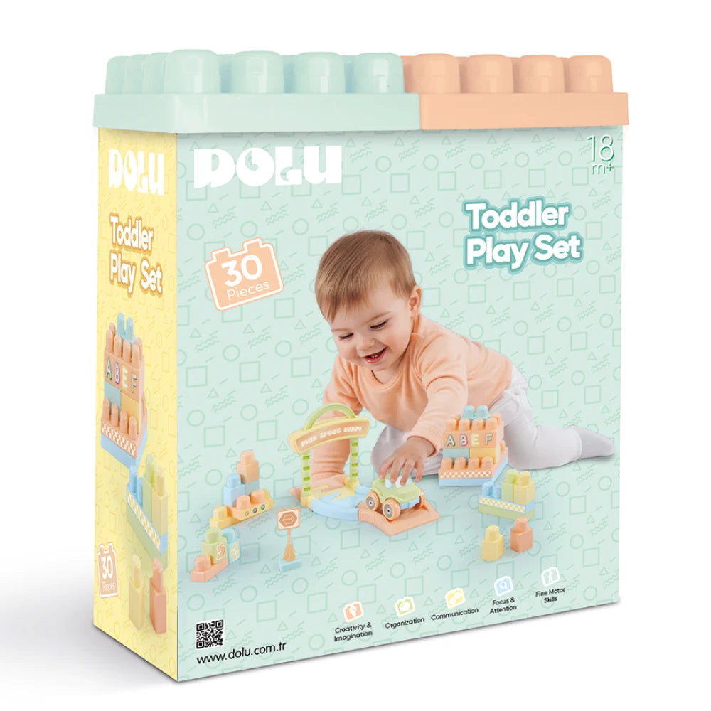 Set de joacă pentru copii cu piese de construcție, 30 piese, Dolu (5218)