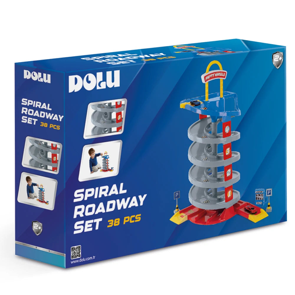Set traseu pentru mașinuțe cu rampă spirală, Dolu (5227) 60 x 43 x 30 cm