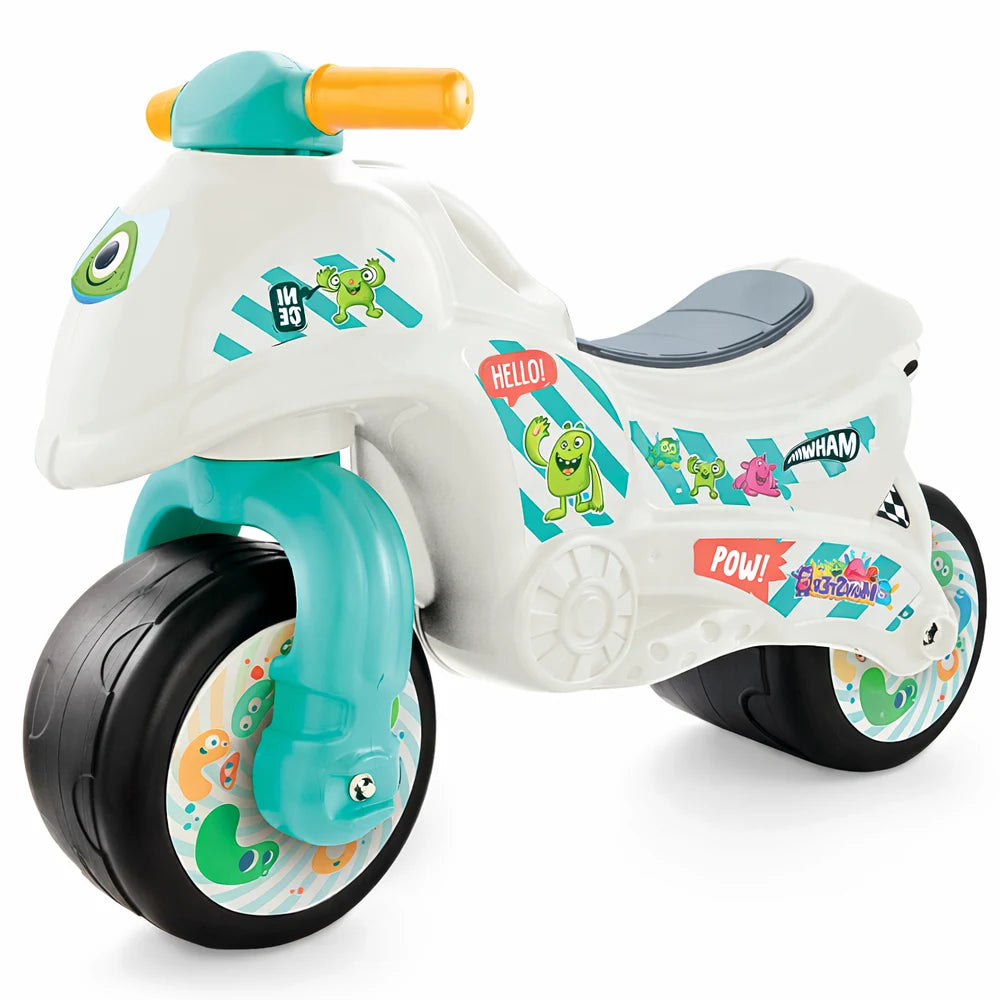 Tolocar motocicletă pentru copii albă, Dolu (2626) 50 x 71 x 27 cm