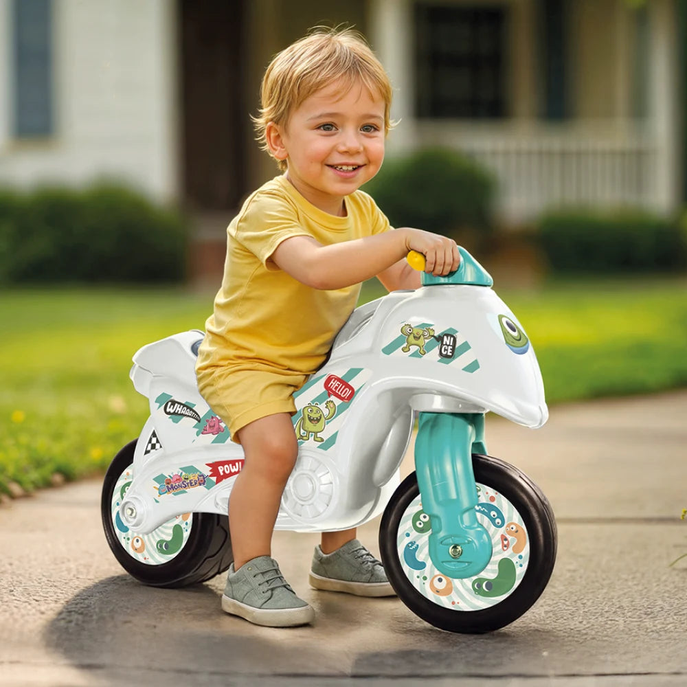 Tolocar motocicletă pentru copii albă, Dolu (2626) 50 x 71 x 27 cm