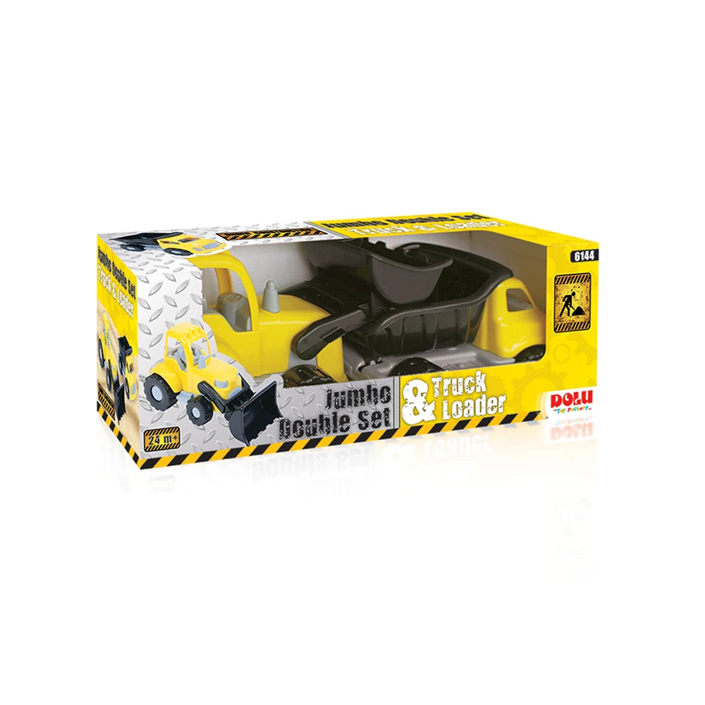 Set camion basculant și buldozer pentru copii, Dolu (6144)