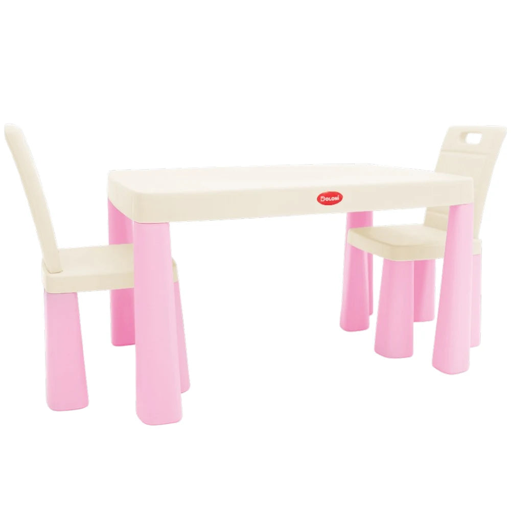 Set masă și 2 scaune pentru copii, roz, Doloni (04680/12)