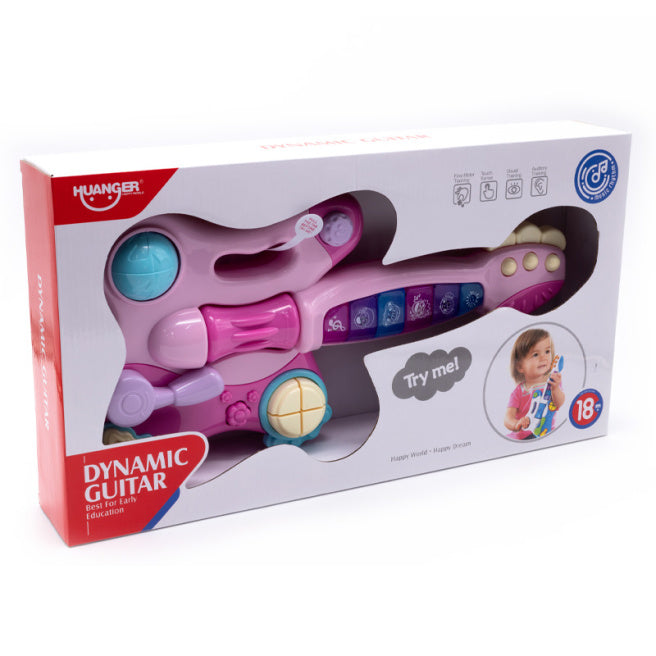 Chitară pentru copii "Dynamic Guitar" roz, cod 36033