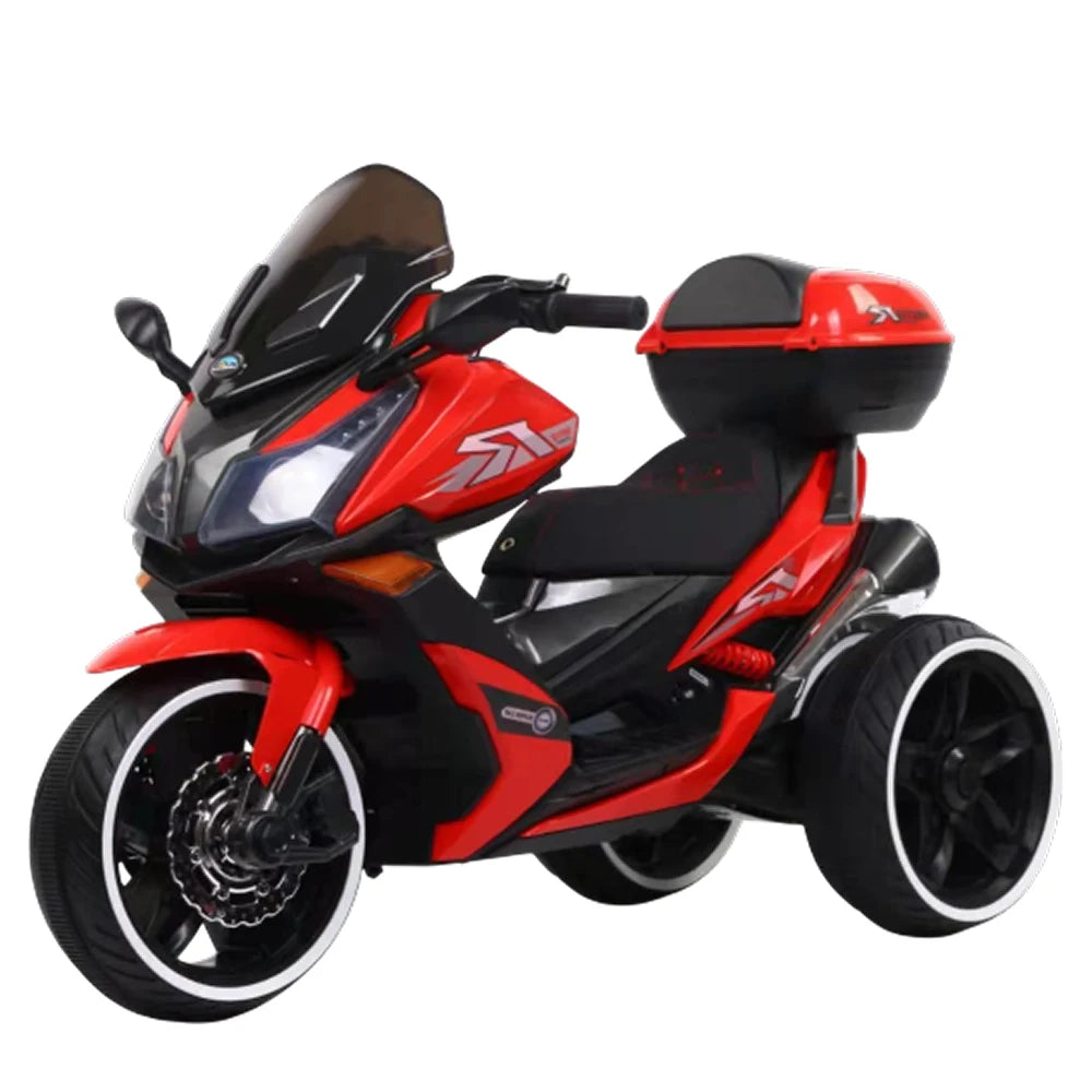 Motocicletă electrică pentru copii cu stație walkie-talkie, roșie (82341)