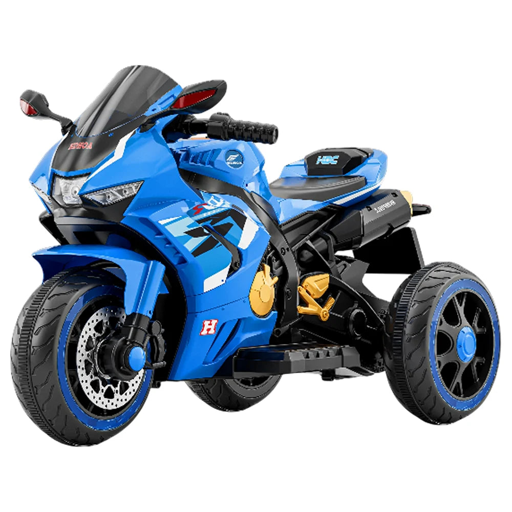 Motocicletă electrică pentru copii cu telecomandă, albastră (78186)