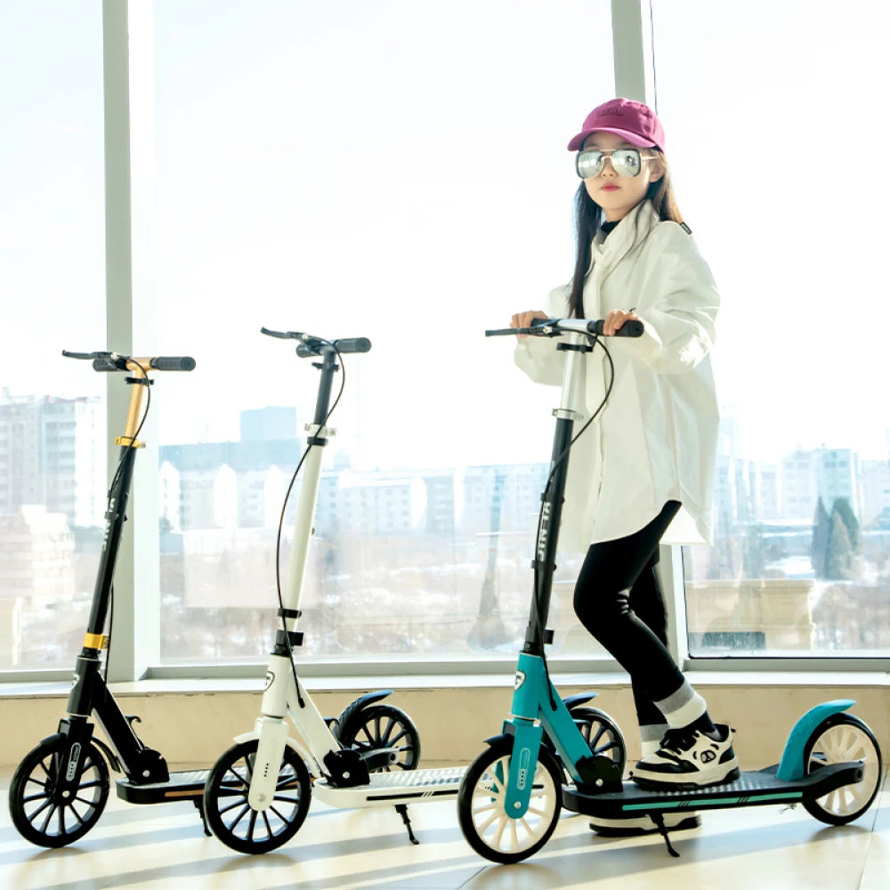 Trotinetă pentru copii cu 2 roți, frână de mână și ghidon reglabil, albastru, RTM Scooter (94833)