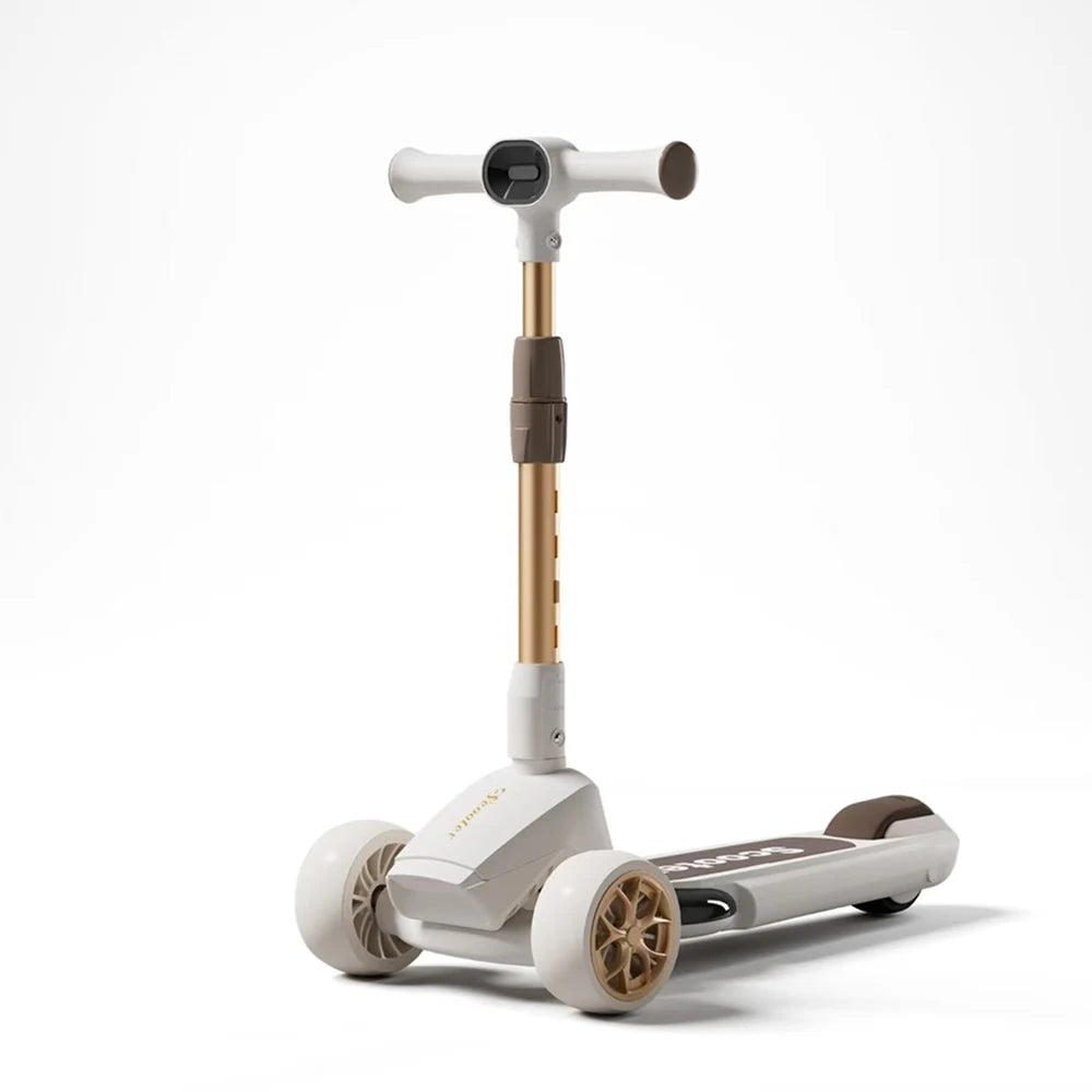 Trotinetă pentru copii cu 3 roți luminoase, muzică și lumini, alb, RTM Scooter (79137)