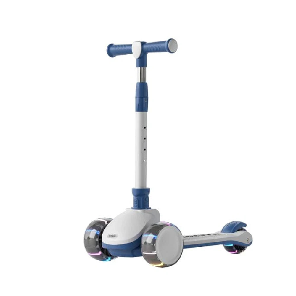 Trotinetă pentru copii cu 3 roți luminoase, platformă cu lumini și muzică, albastru, RTM Scooter (88726)