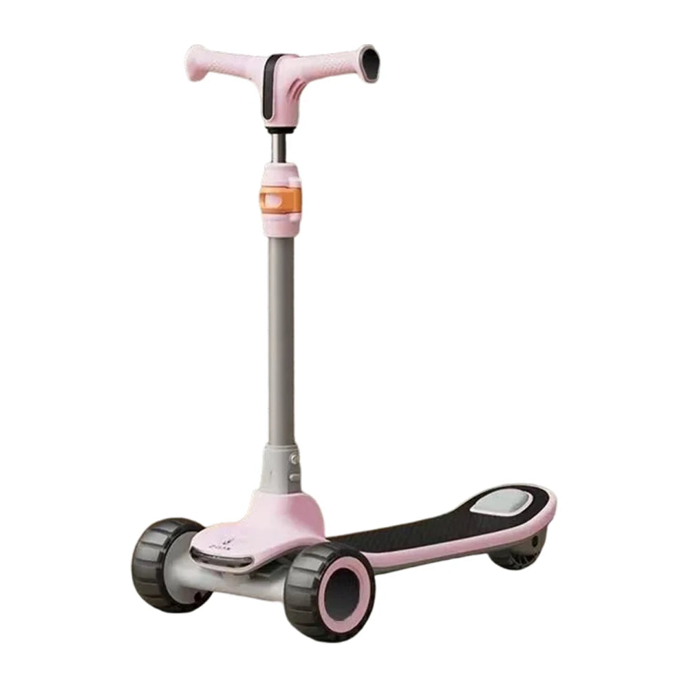 Trotinetă pentru copii cu 3 roți luminoase, platformă cu muzică și lumini, iluminare spate, roz, RTM Scooter (76549)