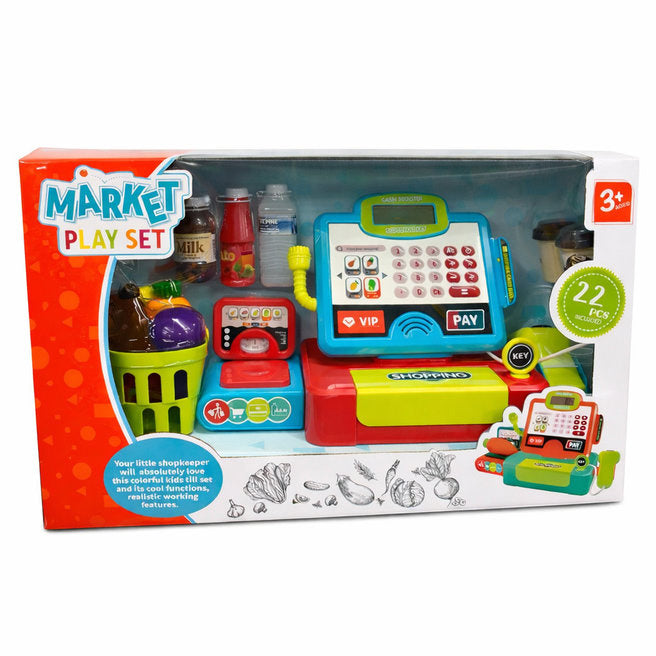 Set de joaca "Casa de marcat" cu produse, cod 982025