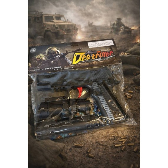 Jucărie-armă cu patroane din gel și două accesorii D2510-1440