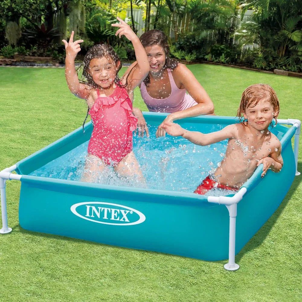 Piscină cu cadru metalic Mini Frame 122×122×30 cm, 342 L, Intex (57173)