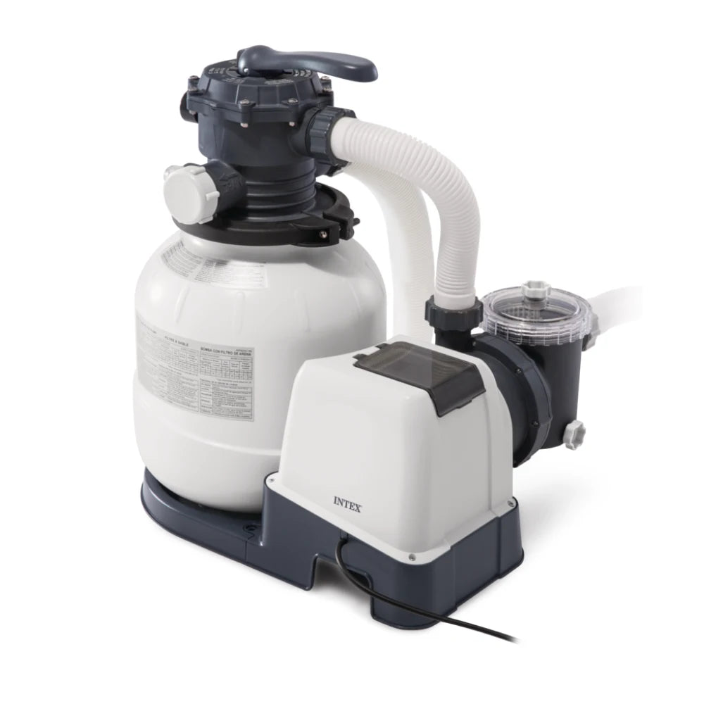 Pompă de filtrare cu nisip Krystal Clear SX2100, rezervor 23 kg, 7 900 l/h, Intex (26646)