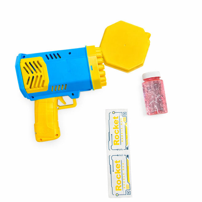 Pistol pentru baloane de sapun, galben-albastru deschis, cod 10027c