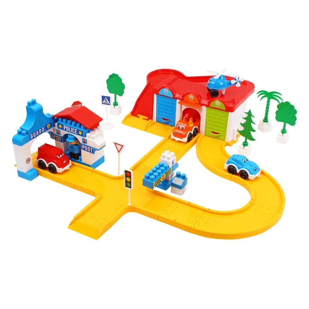 Set parcare pentru copii Police Department cu mașini, Technok (0006)
