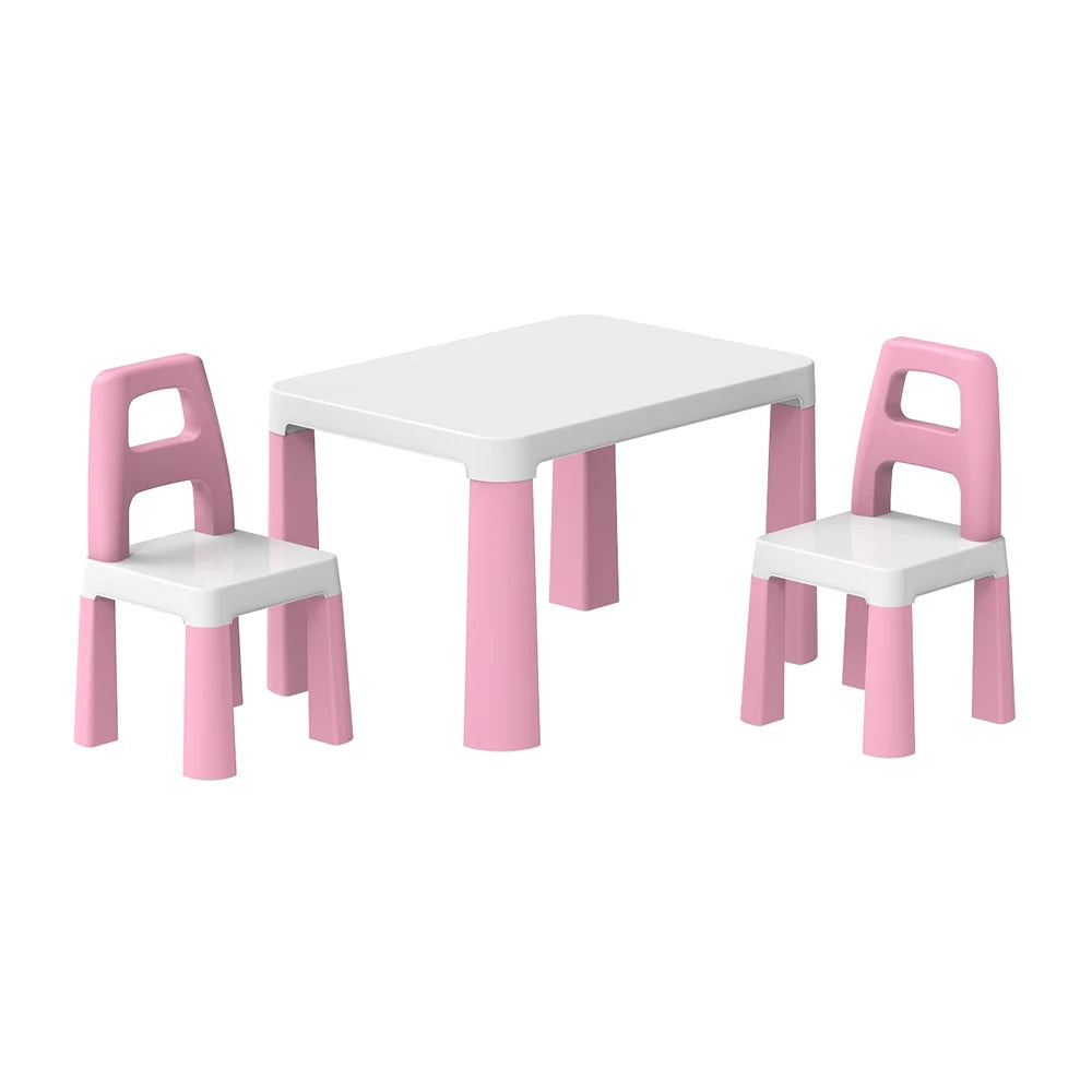 Masă pentru copii cu 2 scaune, set mobilier roz ,Technok (0457)