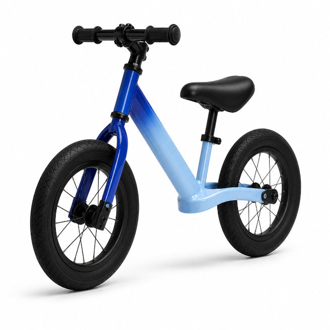 Bicicletă pentru copii fără pedale cu 2 roți, 12 inch, cu ghidon negru, albastră,2-4 anicod 2439D