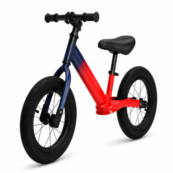 Bicicletă pentru copii fără pedale cu 2 roți, 14 inch, cu ghidon negru, roșie,4-6 ani cod 2436D