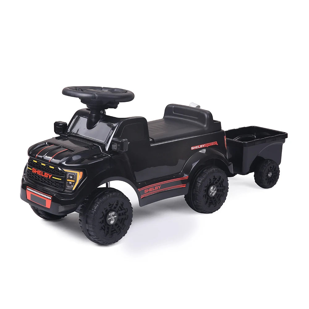 Tolocar pentru copii Ford F-150 cu remorcă și muzică, negru (54540)