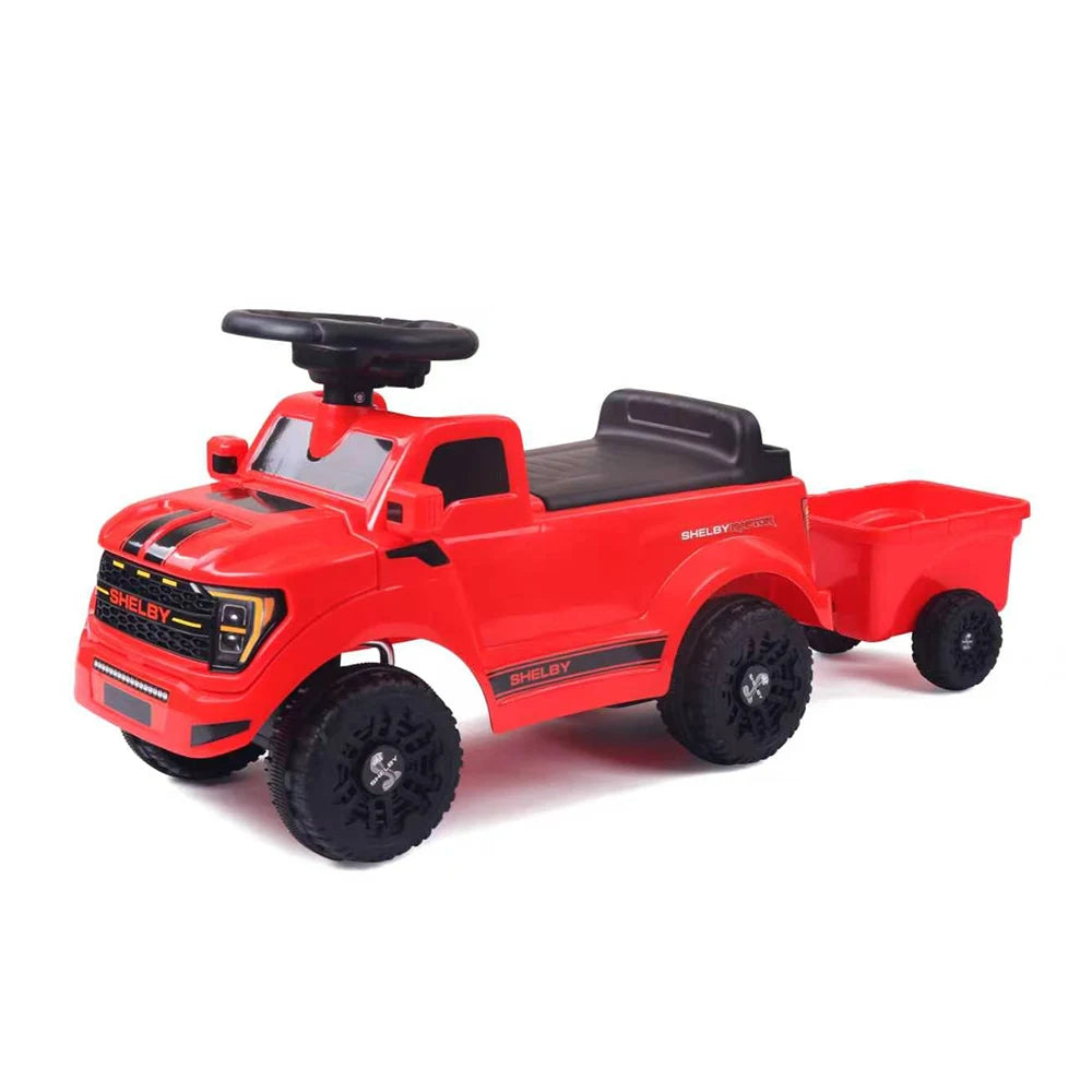 Tolocar pentru copii Ford F-150 cu remorcă și muzică, roșu (14520)