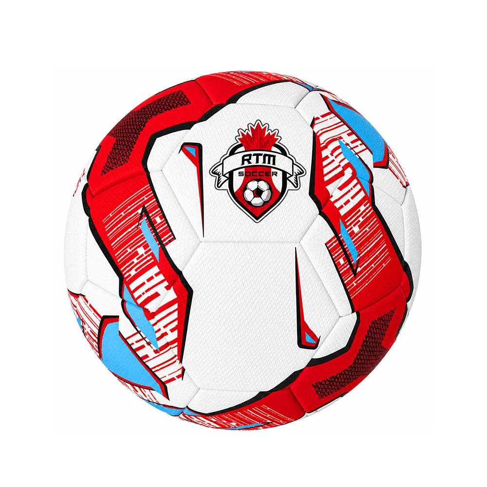 Minge de fotbal cusută, mărimea 5, roșie, RTM (123458)