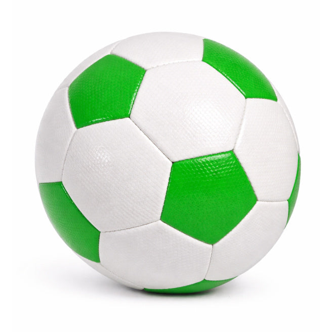 Minge de fotbal 9", alb-verde, cod 10042b