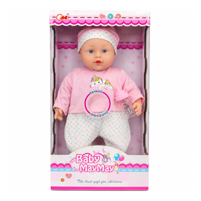Păpușă bebeluș Baby MayMay cu corp moale, în roz, cod 10116b