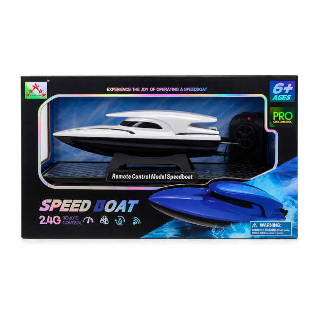 Barcă cu telecomandă Speed Boat 2.4G, USB, alb, cod 10160b, 10158b, 10159b