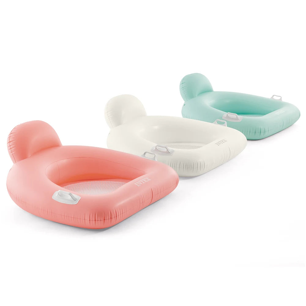 Надувное кресло для воды со спинкой и ручками, 114×107 см, макс. 100 кг, Intex (56801)