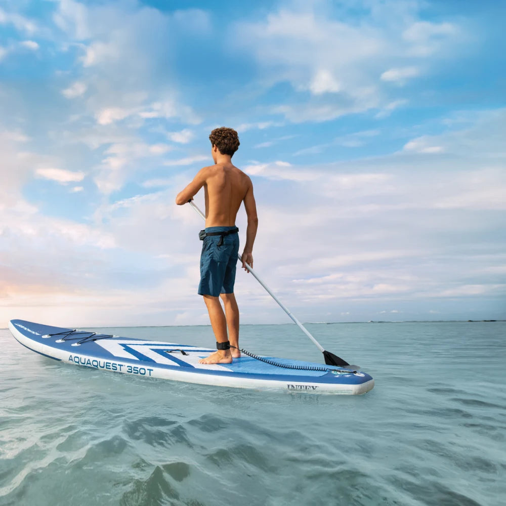 Placă gonflabilă pentru SUP Aqua Quest 350T, 350 ×79×15 cm, set cu pompă, vâslă și geantă, max. 160 kg, Intex (68247)