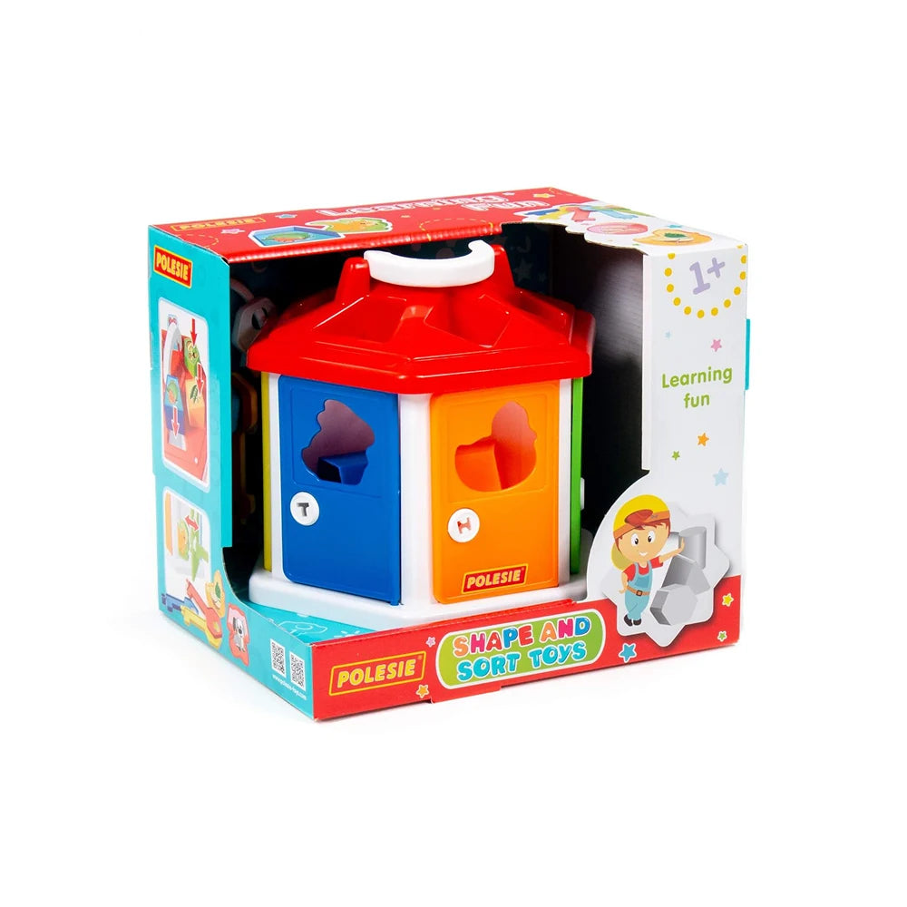 Căsuță educativă cu sorter de forme, chei și animale, Polesie (6011) 215х190х190 mm
