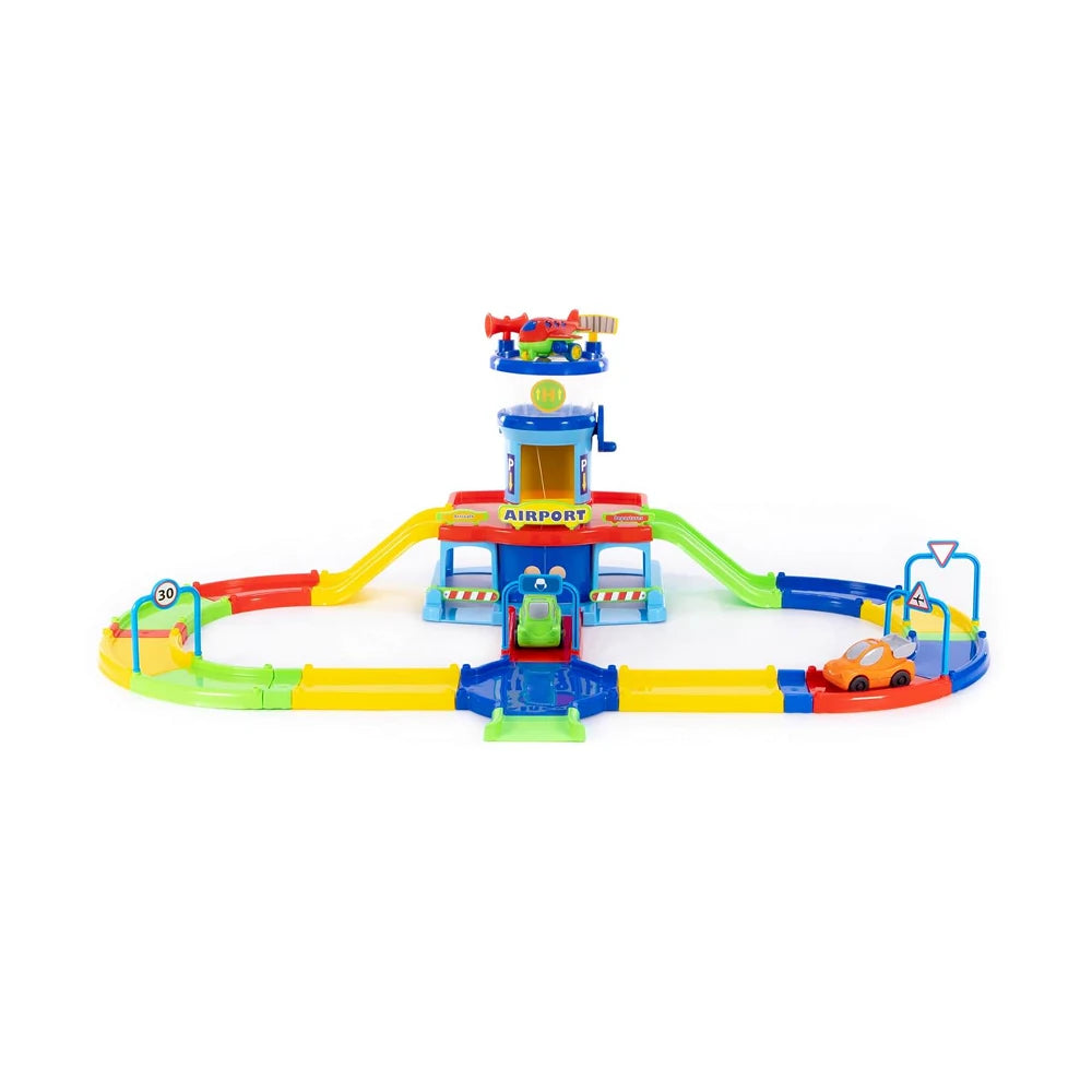 Set aeroport „Play City” cu pistă și mașinuțe (40404)
