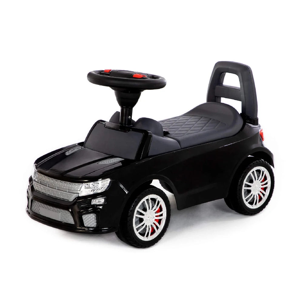 Tolocar SuperCar pentru copii cu volan muzical, negru, Polesie (84613)