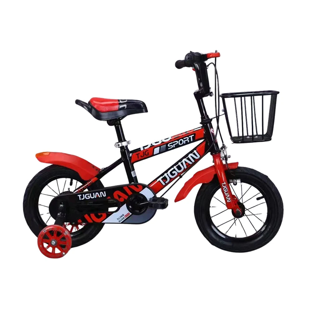 Bicicletă pentru copii 12′, cu roți ajutătoare (TB-01-12 rosu) 2-4 ani