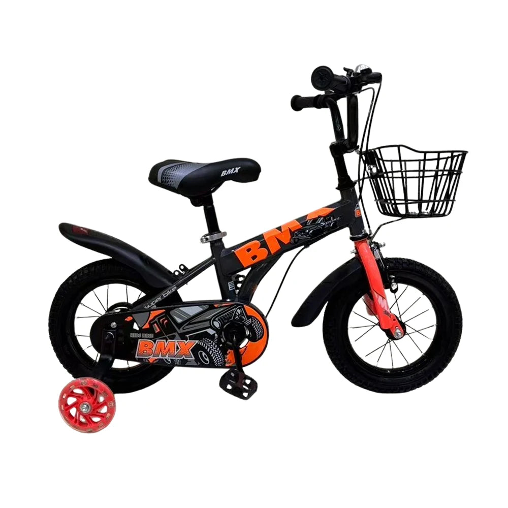 Bicicletă pentru copii 16′, cu roți ajutătoare (JIPU-16 oranj) 4-6 ani