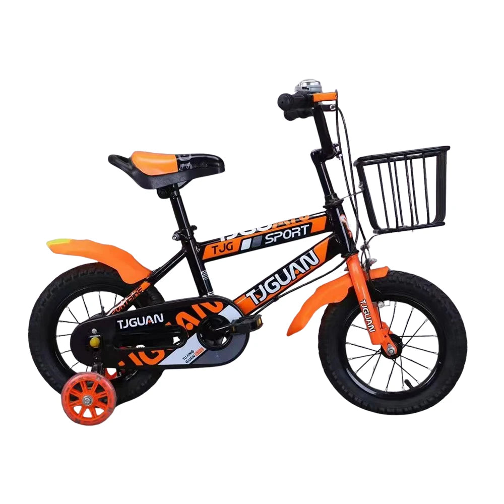 Bicicletă pentru copii 16′, cu roți ajutătoare (TB-01-16 oranj) 4-6 ani