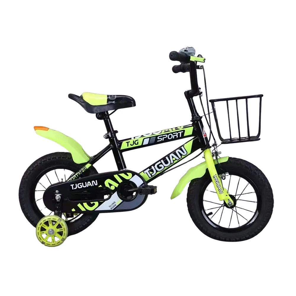 Bicicletă pentru copii 16′, cu roți ajutătoare (TB-01-16 verde) 4-6 ani